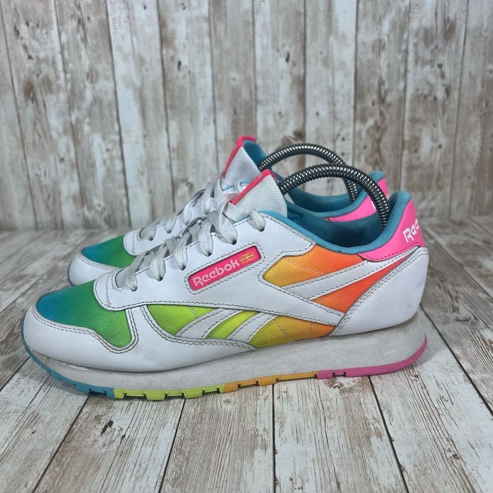 Reebok Classic rainbow kids 6.5‎ Womens 8 - Picture 2 of 8